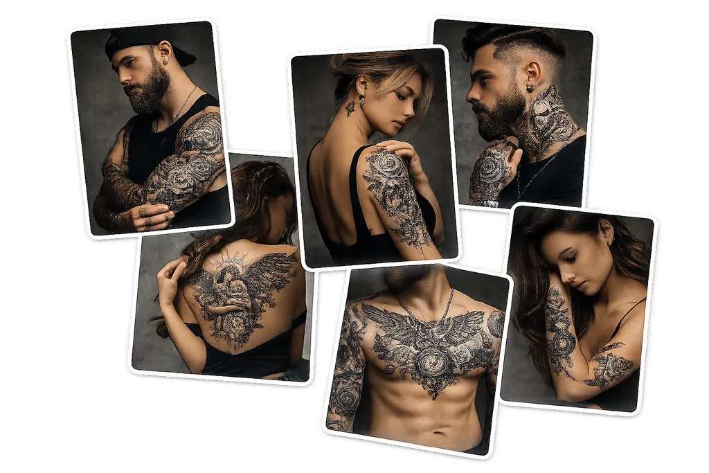 Stunning tattoo designs on real people — sleeves, back pieces, chest work, and more