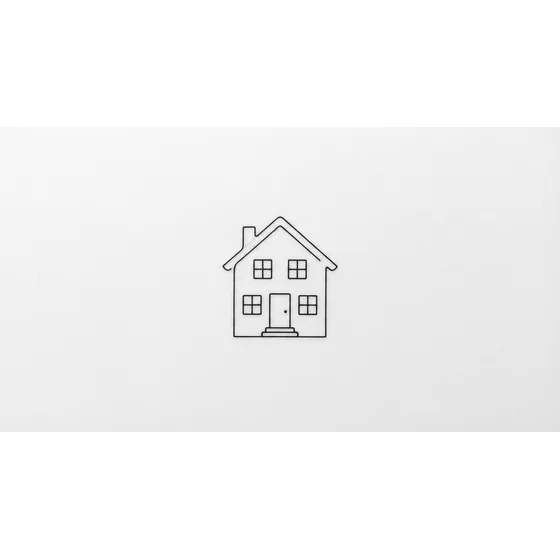 Matching Tattoos example — A minimalist outline of a house, same line weight, for siblings