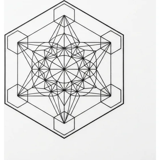 Matching Tattoos example — A small geometric hexagon, single line weight, identical for each person