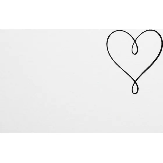 Minimalist tattoo example — A simple heart drawn with one unbroken stroke