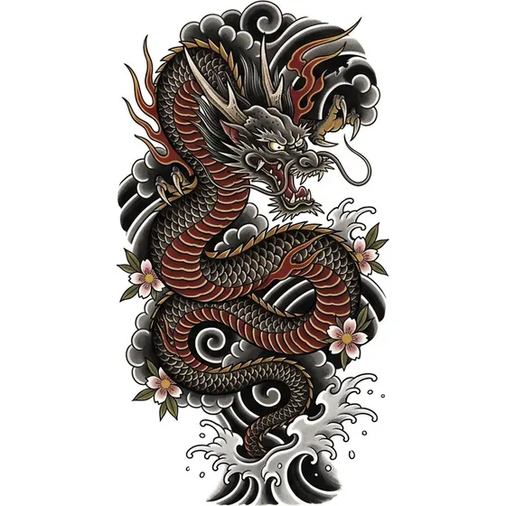 Snake Tattoos example — A serpent winding down the length of the arm