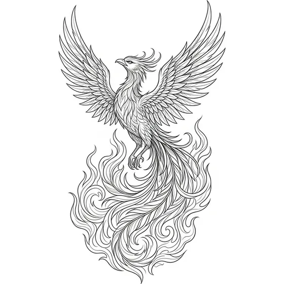 Tattoo Ideas example — A phoenix rising from flames