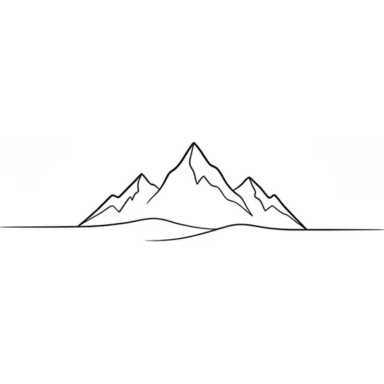 Wrist Tattoos example — A small mountain outline with a thin horizon line